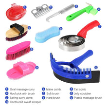 Load image into Gallery viewer, 10-IN-1 Horse Grooming Tool Set: Mane to Hoof Care - HorseCares® USA, UK
